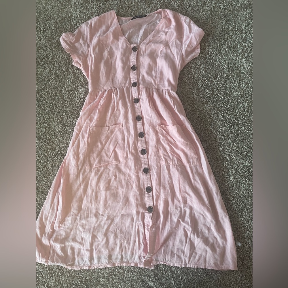 Barbie pink summer dress with buttons